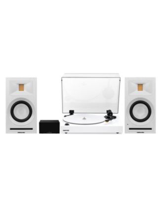 RT85N Nagaoka MP-110 120W Vinyl Record Player with Ri71 Powered Bookshelf Speakers