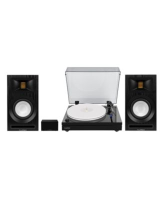 RT87 Dual-Plinth High-Fidelity Turntable with Ri71 Powered Bookshelf Speakers and PA10 Phono Preamp