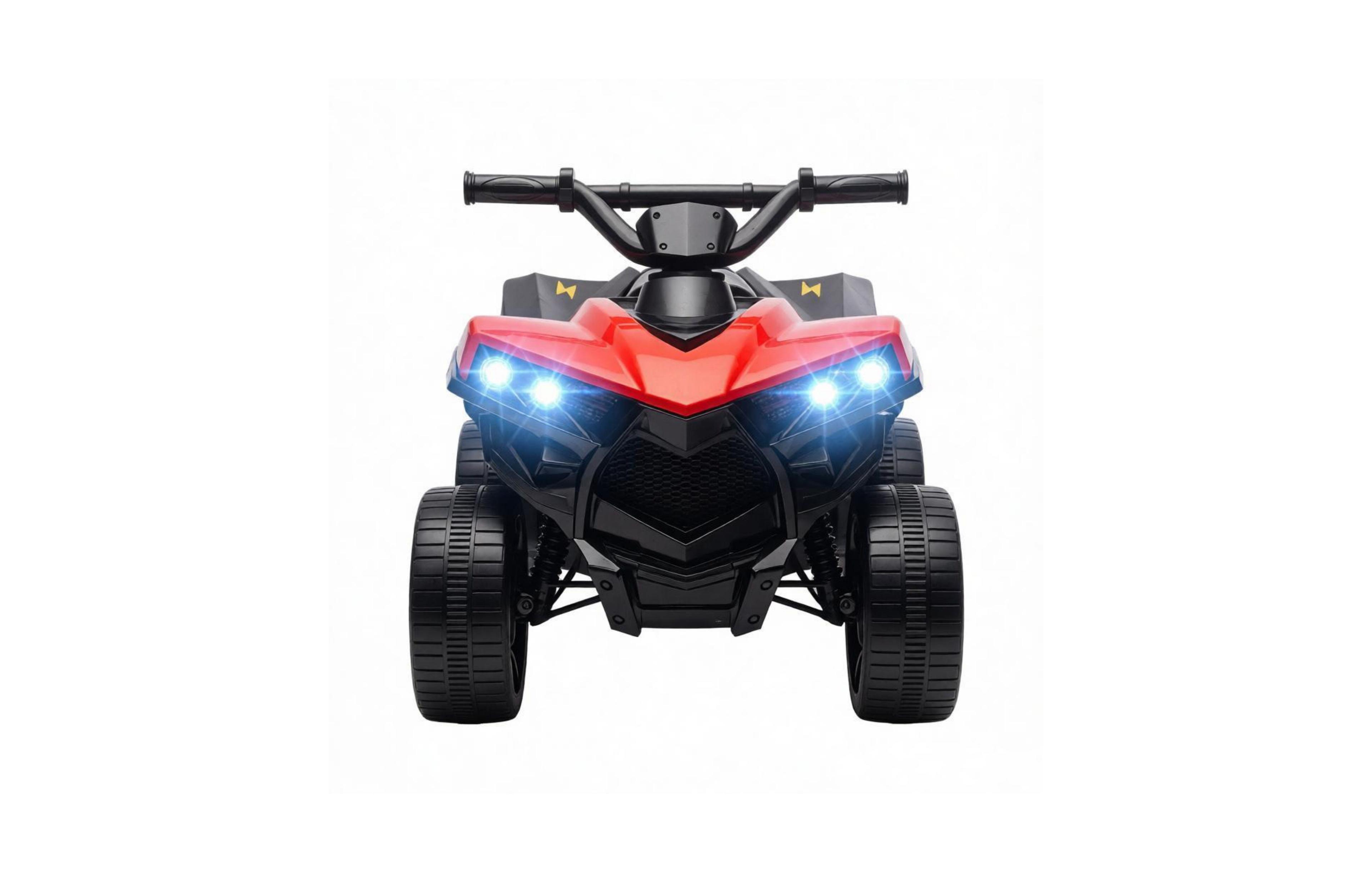 Sevorley 6V Metal & Pp Electric 4-Wheeler Atv with Music & Led Headlights, 55 lb Capacity, Ages 18-56 Months