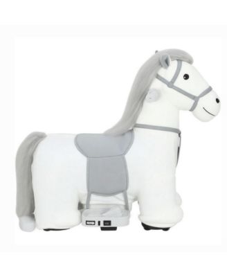 6V Battery Powered Kids Ride on Pony - Electric Ride on Horse, with Bear Toy, Music, for Ages 1.5-5 years