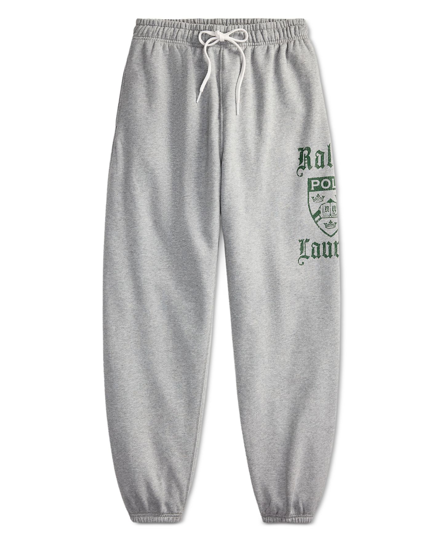 Женские брюки Polo Ralph Lauren Crest Lightweight Fleece Sweatpants, цвет: Серый меланжевый — фото 5