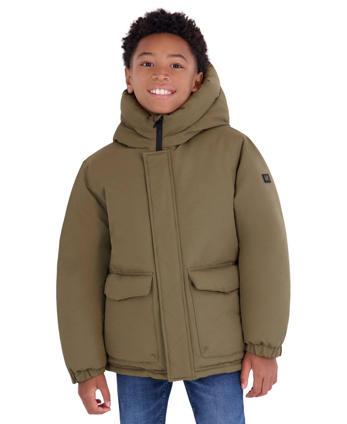 Michael Kors Boys' 8-20 Hooded Heavy Weight Parka Jacket