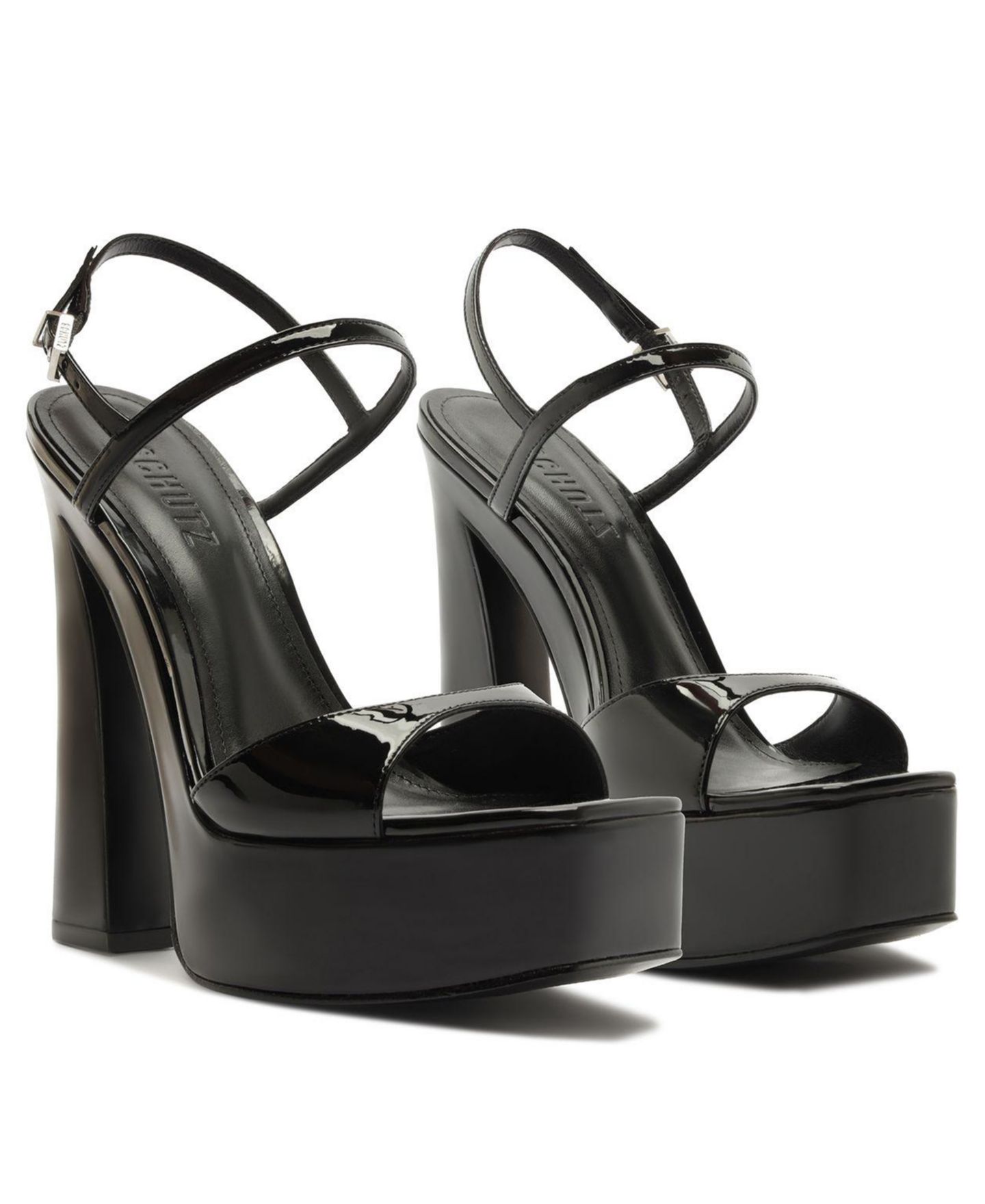 Женские сандалии Schutz Arlene Platform Dress Sandals, цвет: Чёрный лаковый — фото 10