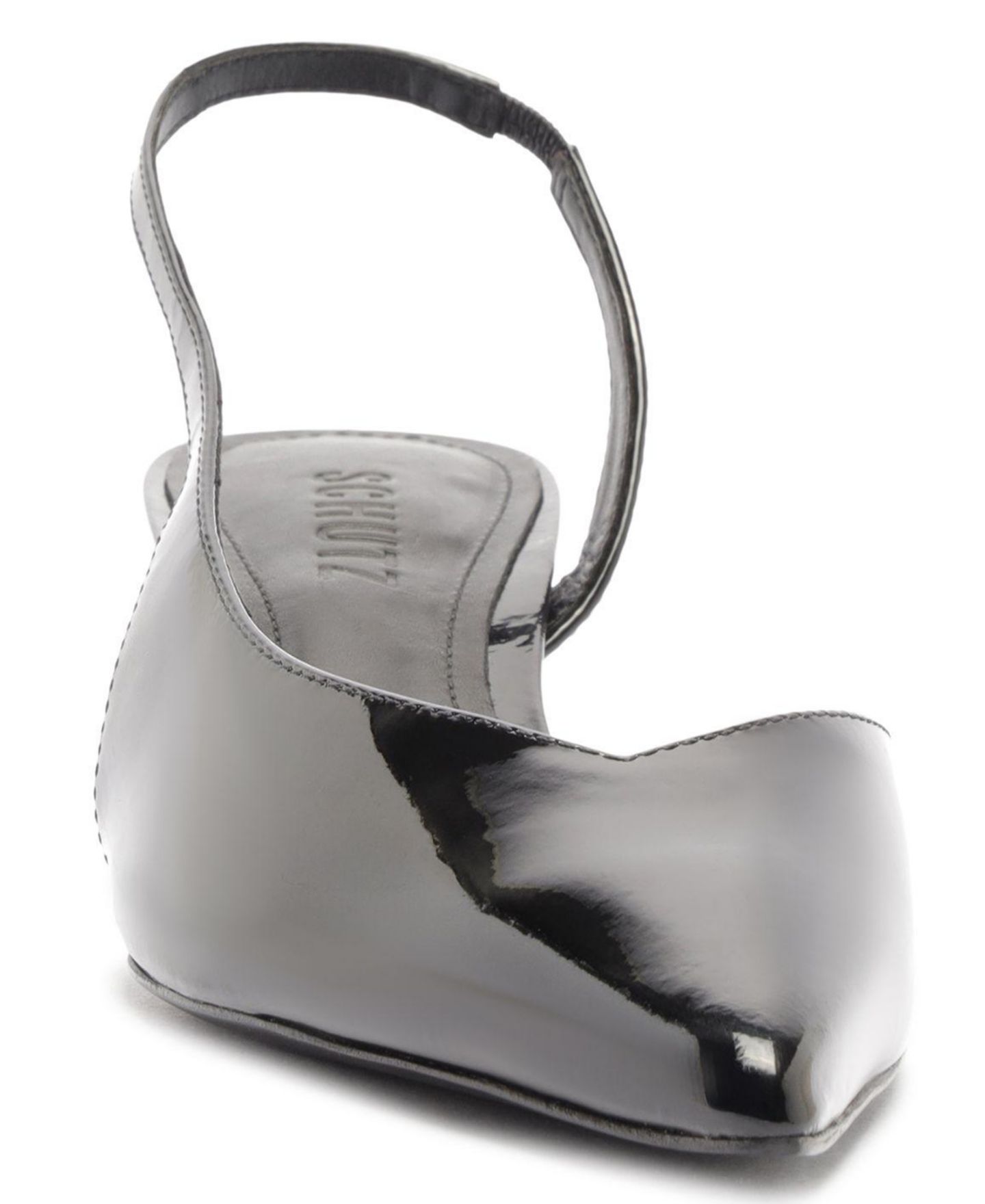 Женские туфли Schutz Alessia Low Slingback Kitten Heel Pointed Toe, цвет: Чёрный — фото 9