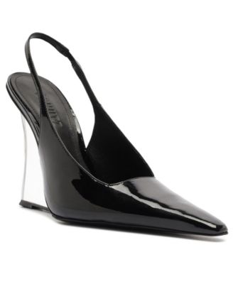 Women's Stella Pointed Toe Slingback Wedge Pumps