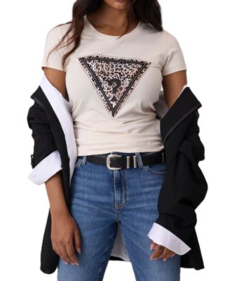 Women's Savan Graphic Leopard-Print Slim-Fit T-Shirt