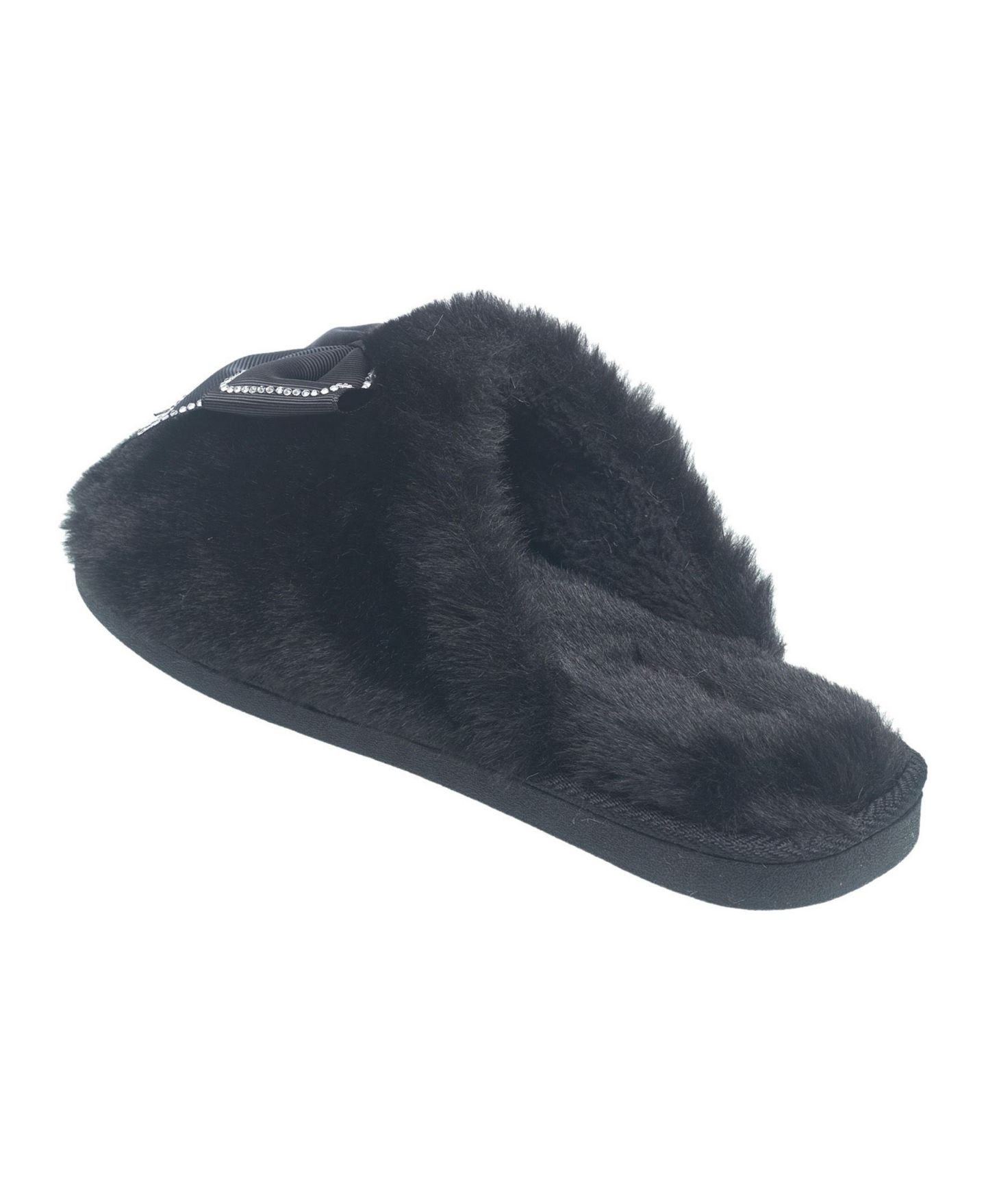 Женские тапочки Thalia Sodi Glitzy Bow Slipper, цвет: Чёрный — фото 3