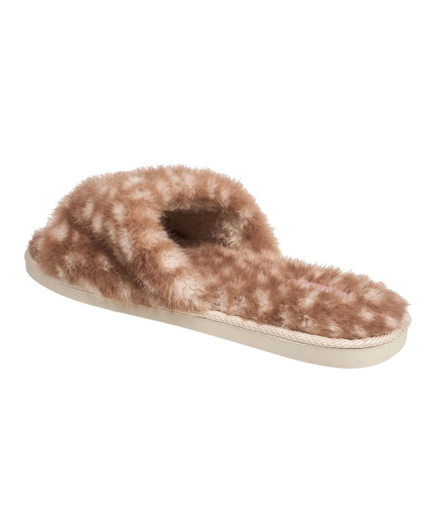 Женские тапочки Thalia Sodi Deer Faux Fur Slipper, цвет: Коричневый белый — фото 3
