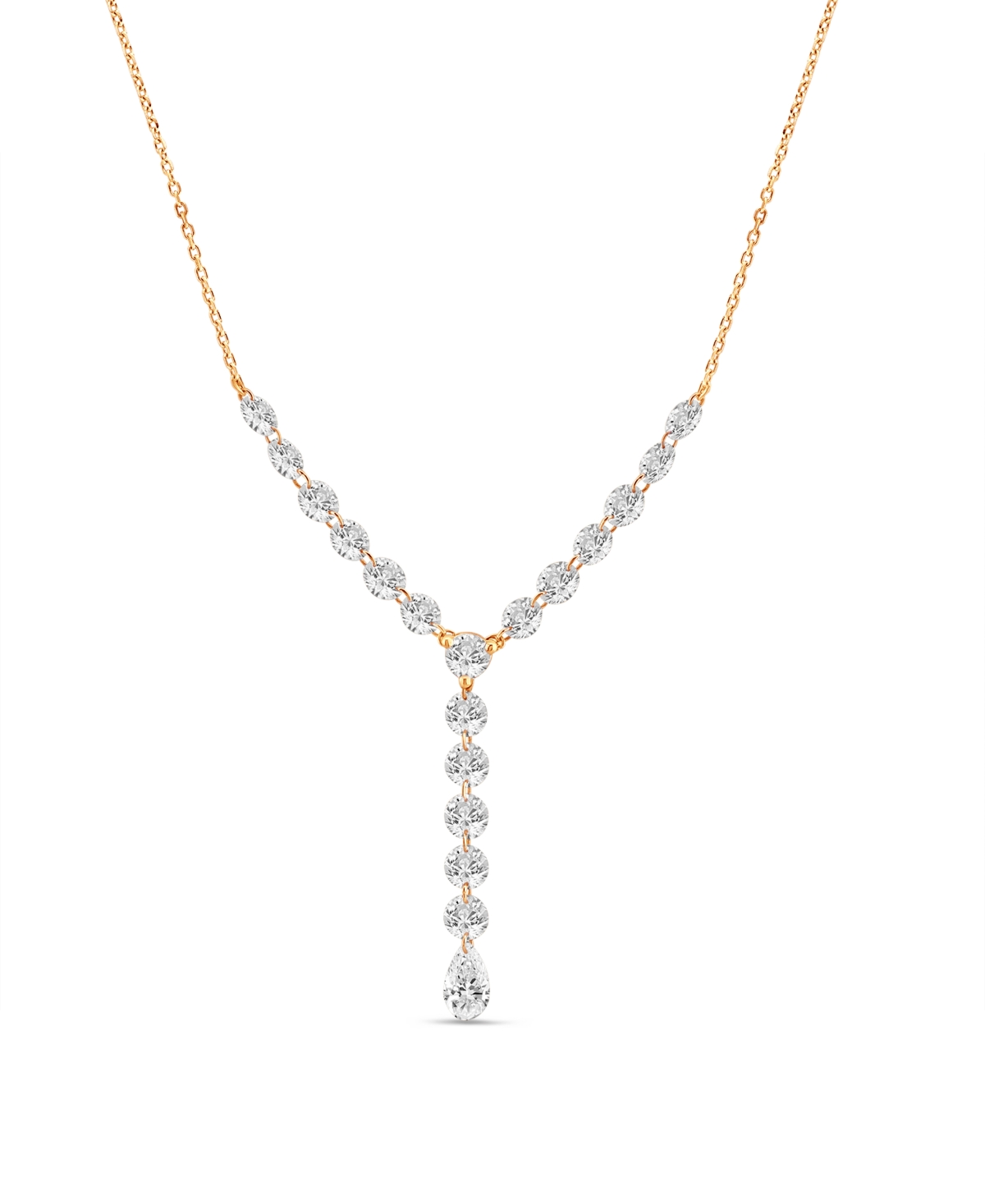 Macy's Lab-Grown Diamond Necklace (2 ct. t.w.) in 14k Yellow Gold - Yellow Gold