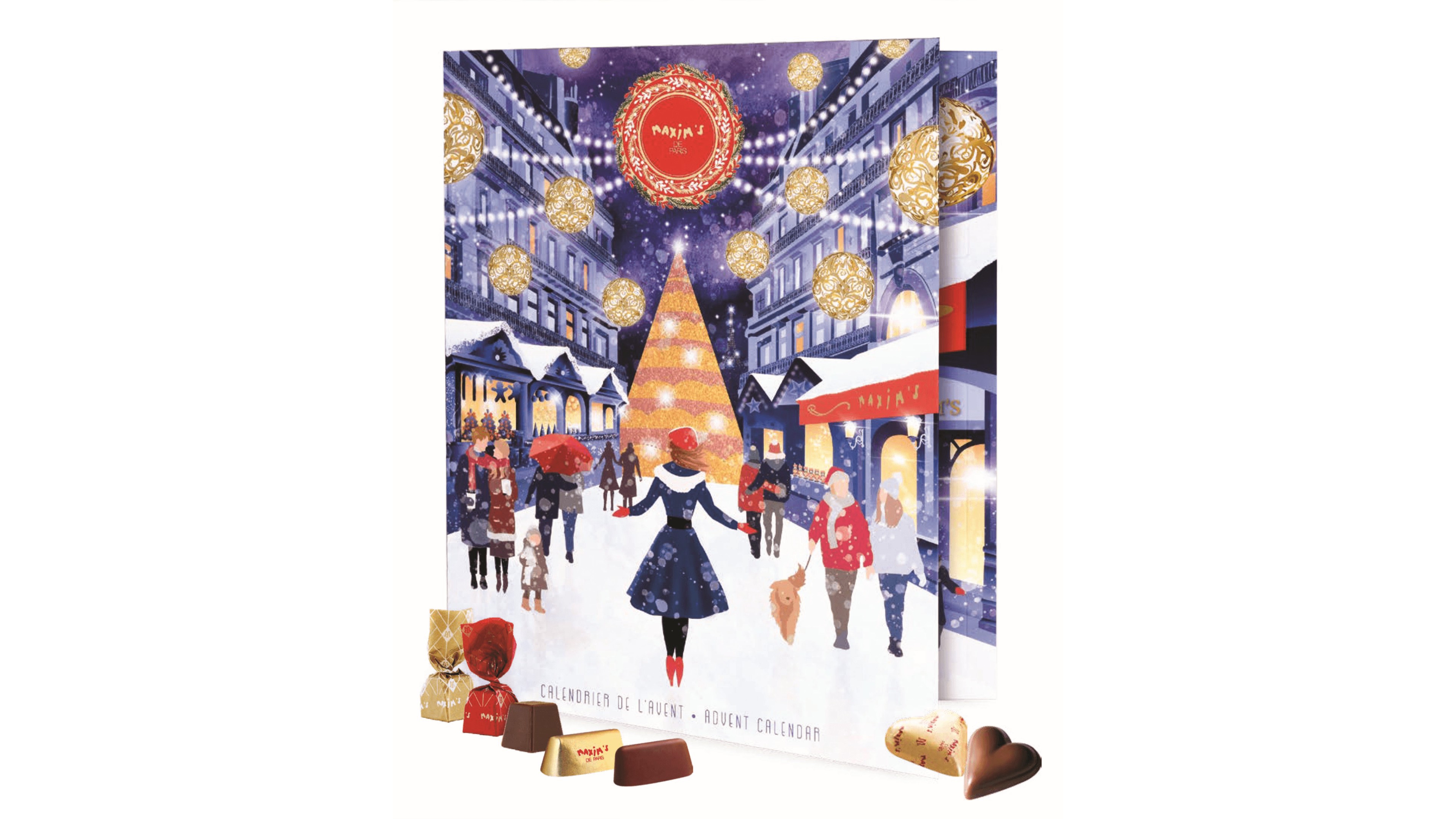 Maxim's De Paris Holiday Chocolate Advent Calendar, 7.2oz