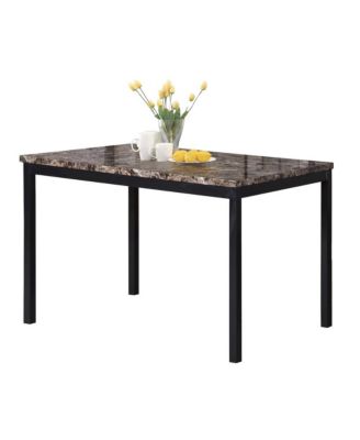Citico Metal Dining Table with Laminated Faux Marble Top