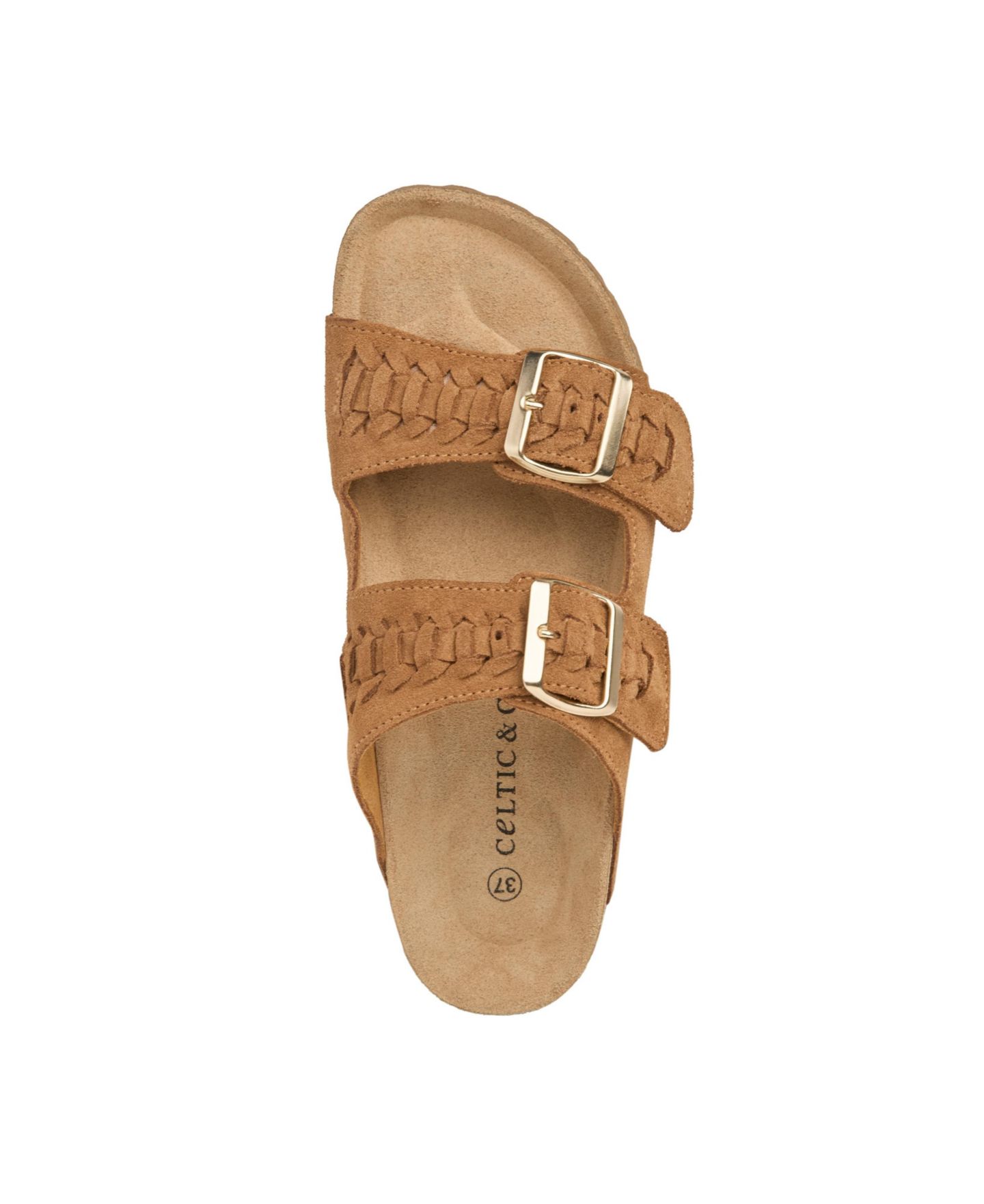 Женские сандалии Celtic & Co. Plait Detail Suede Round-Toe Flatform, цвет: Рыжевато-коричневый — фото 5