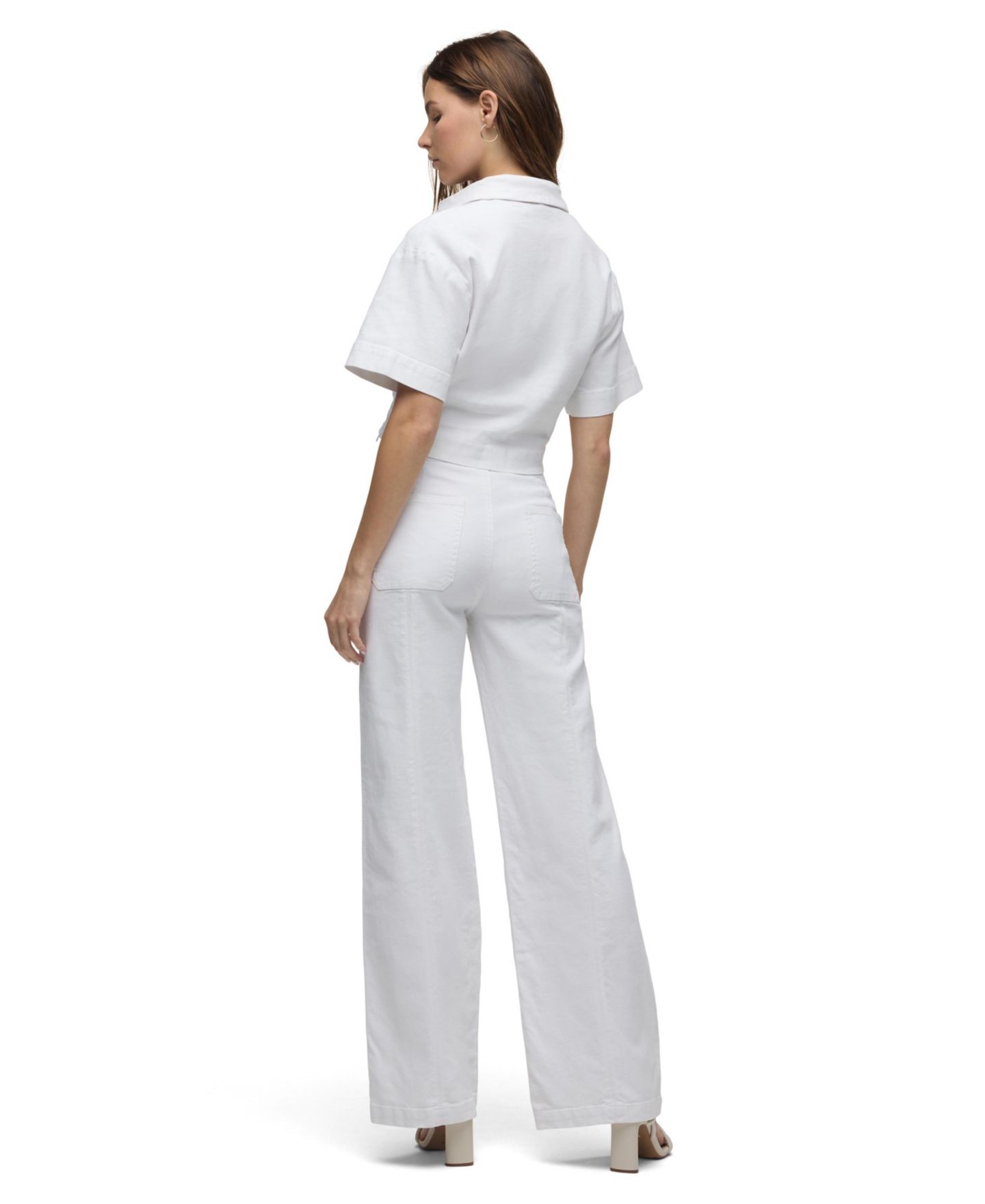 Женская рубашка Hudson Jeans Knot Front Crop Short-Sleeve Button-Down, цвет: Белый — фото 5