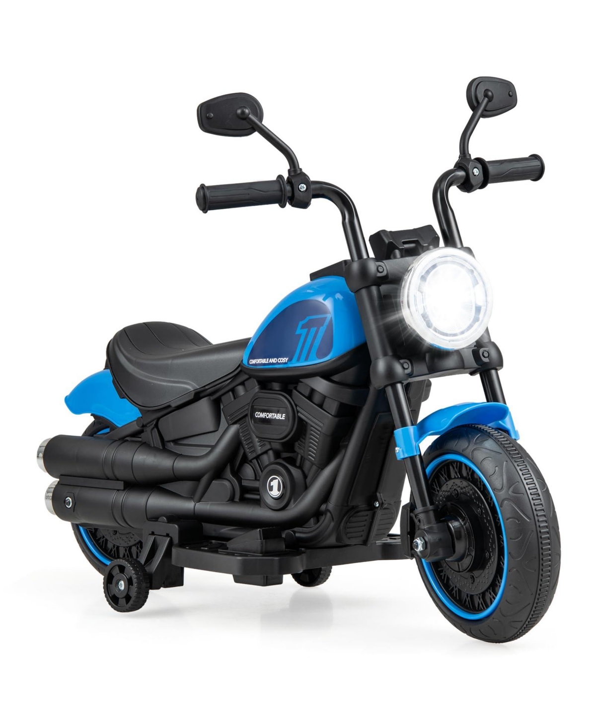 Mecale 30 Electric Motorcycle with Removable Training Wheels and Led Light, 55-lb Capacity, Ages 18+ Months