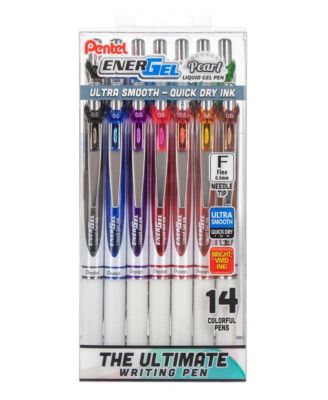 EnerGel RTX Pearl Liquid Gel Pen, 0.5mm Needle Tip, 14-Pk Box Set