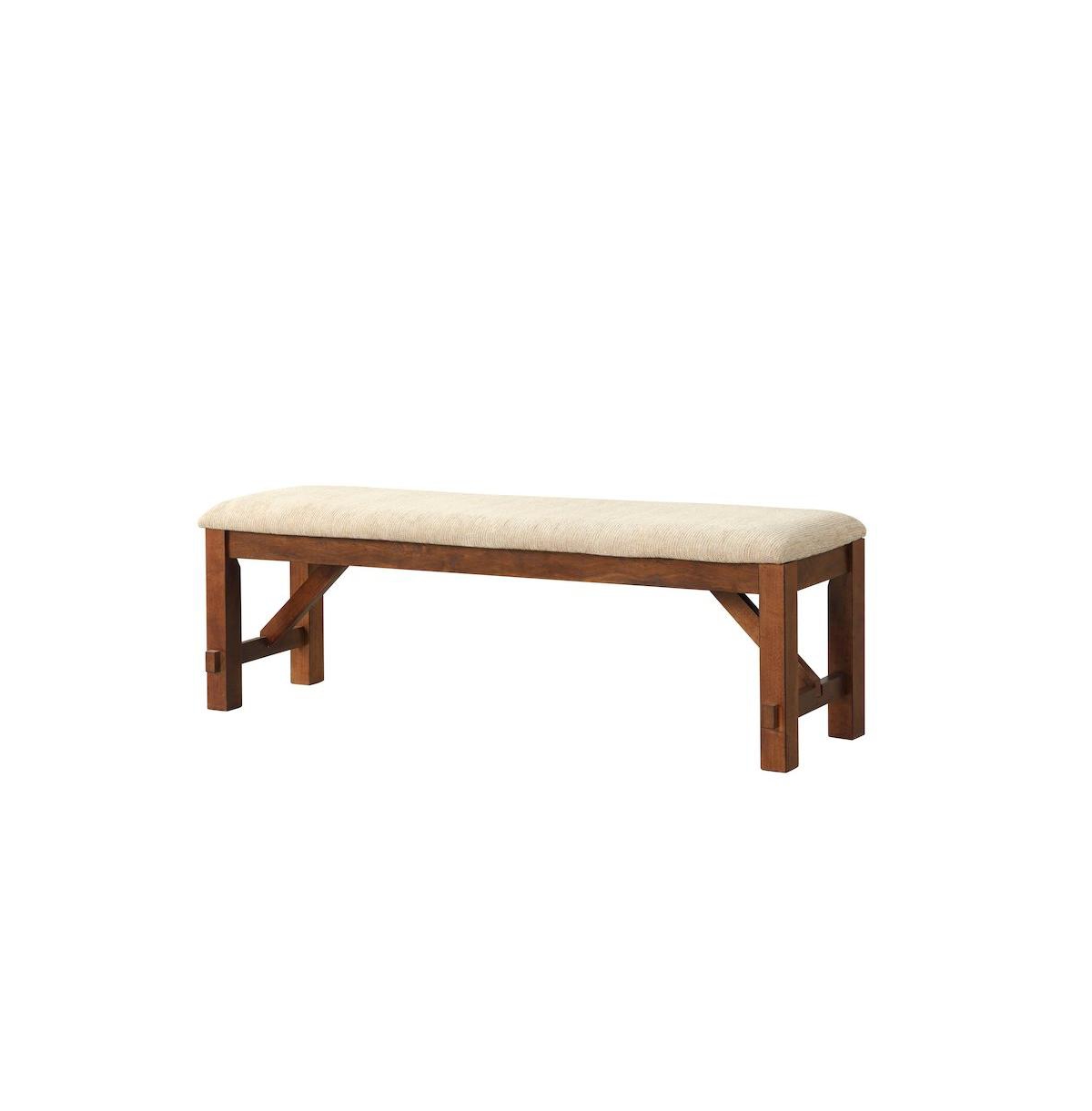 Roundhill Furniture Karven Solid Wood Dining Bench - Beige