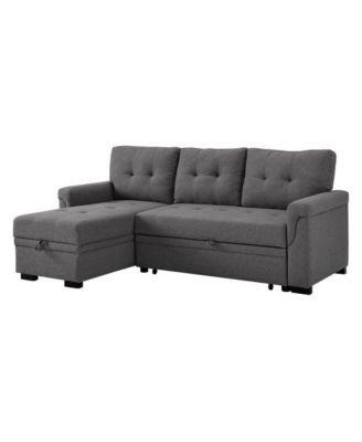 Stylish Reversible Sleeper Sectional Sofa with Storage Chaise