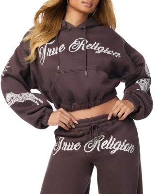 Women's Cropped Graphic Hoodie