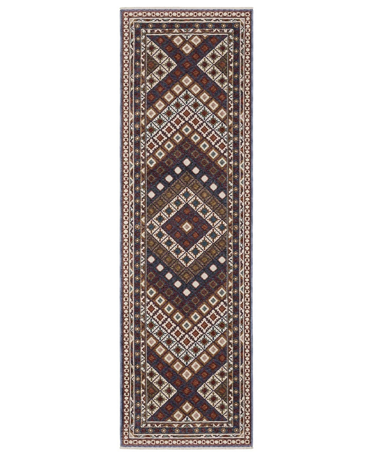 HHA08B068235ST 2 ft. 3 in. x 7 ft. 6 in. Hastings HA08B Casual & Contemporary Power Loomed Rectangle Area Rug, Multi Color