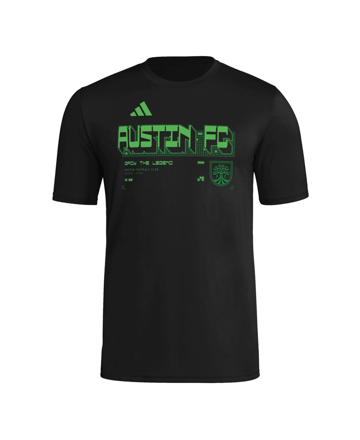 Мужская футболка adidas Black Austin FC Aeroready Pregame — фото 2