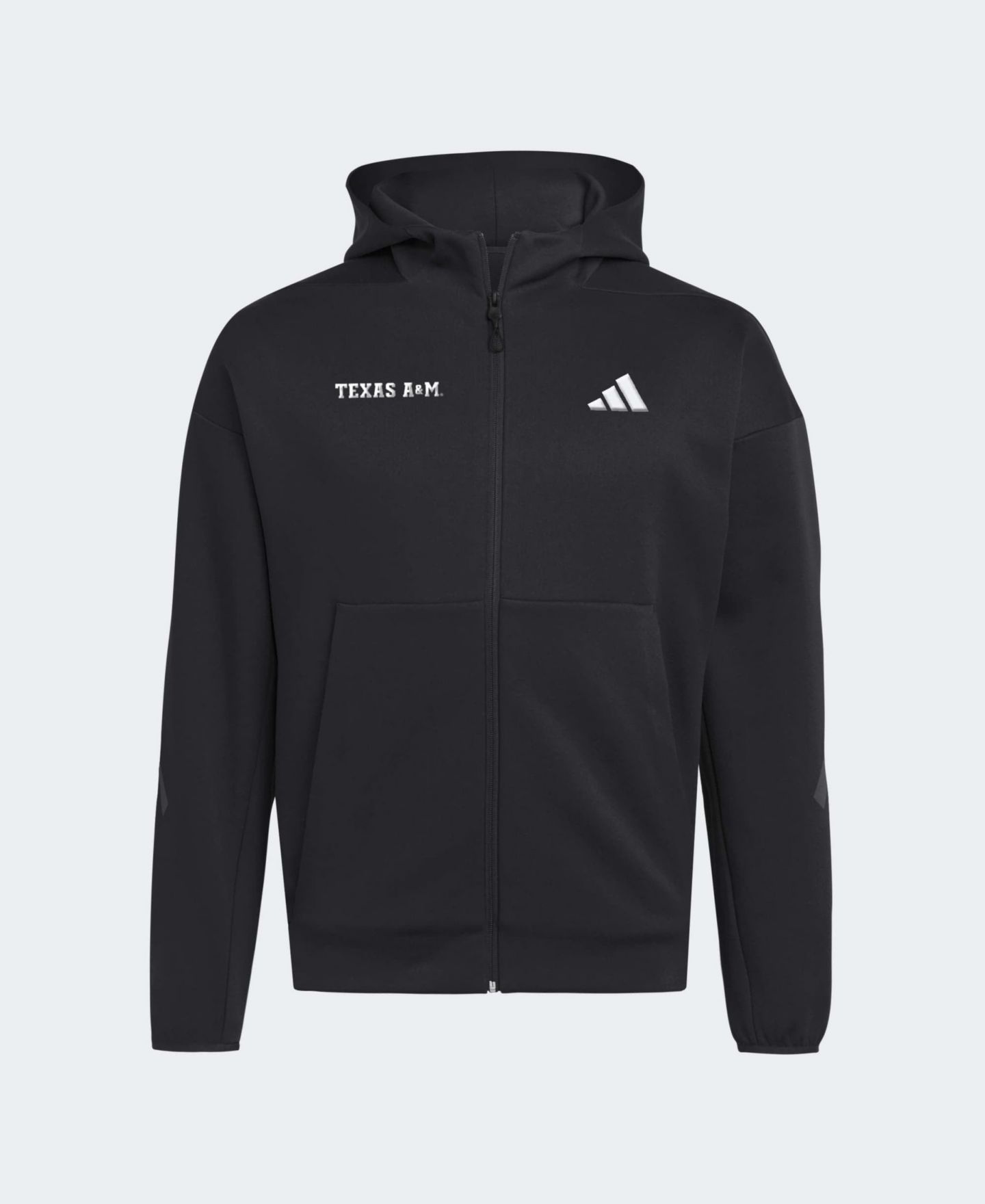 Мужское худи adidas Black Texas A M Aggies Z.N.E Full-Zip — фото 1