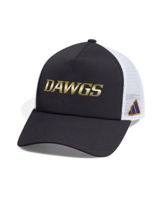 Men's Black Washington Huskies Bow Down Foam Front Trucker Adjustable Hat