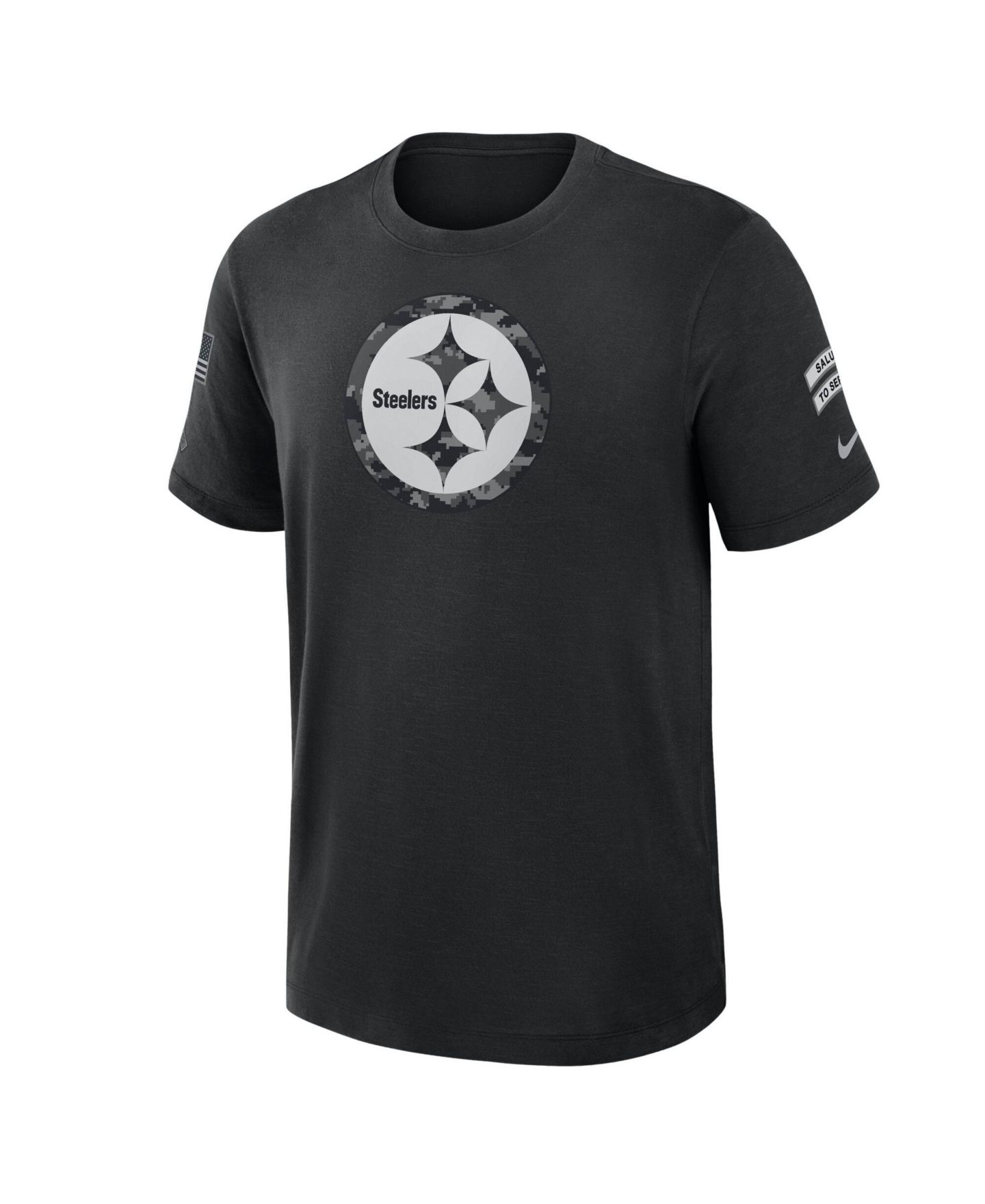 Мужская футболка Nike Black Pittsburgh Steelers 2026 Salute to Service Slub — фото 3