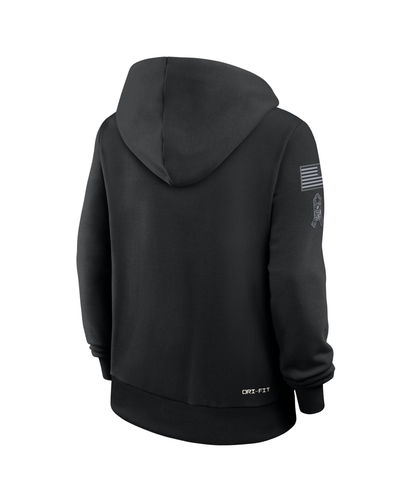 Женское худи Nike Black Seattle Seahawks 2026 Salute to Service Sideline Dri-FIT Pullover — фото 4