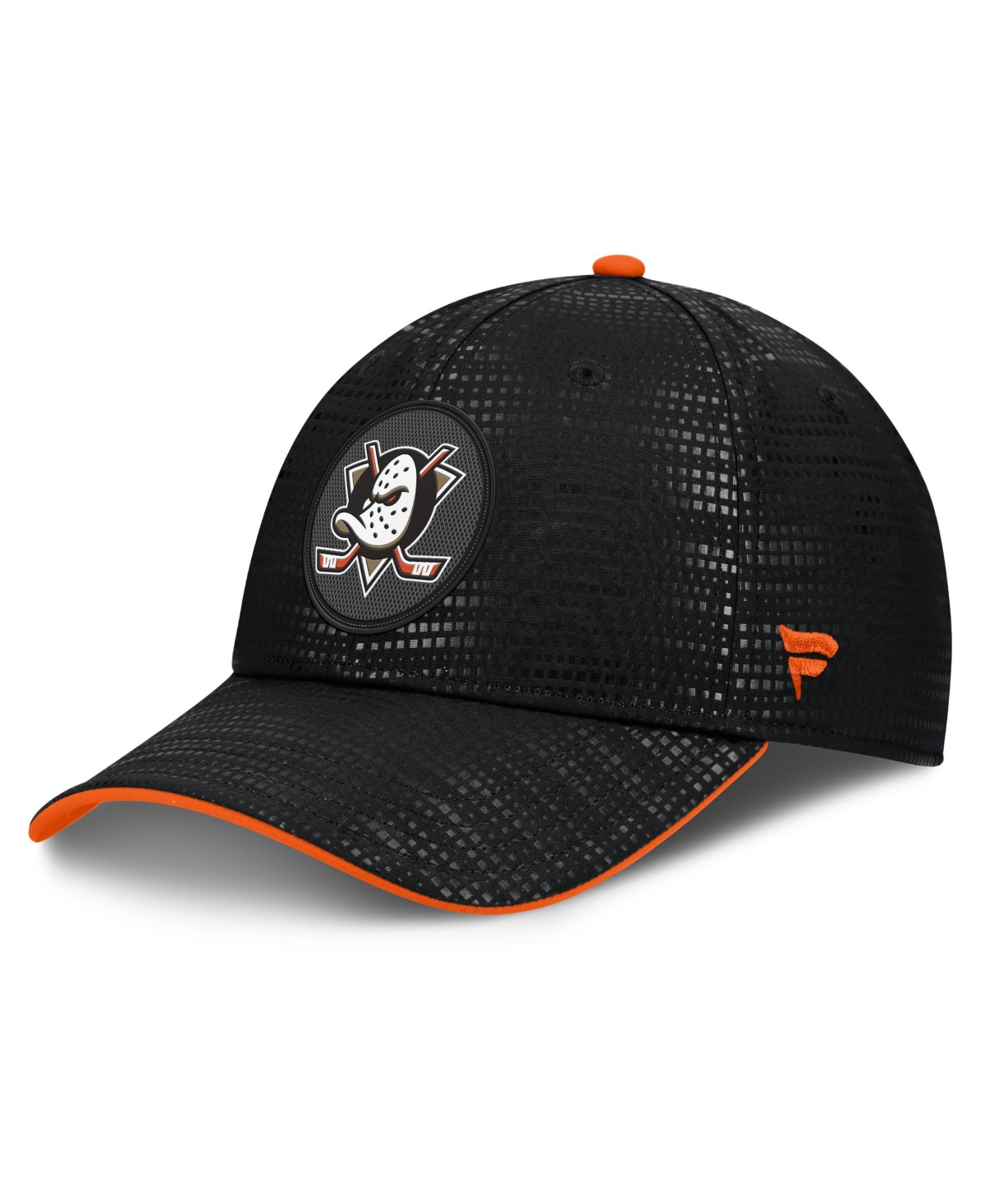 Fanatics Men's Black Anaheim Ducks Authentic Pro Rink Debossed Stretch Fit Hat