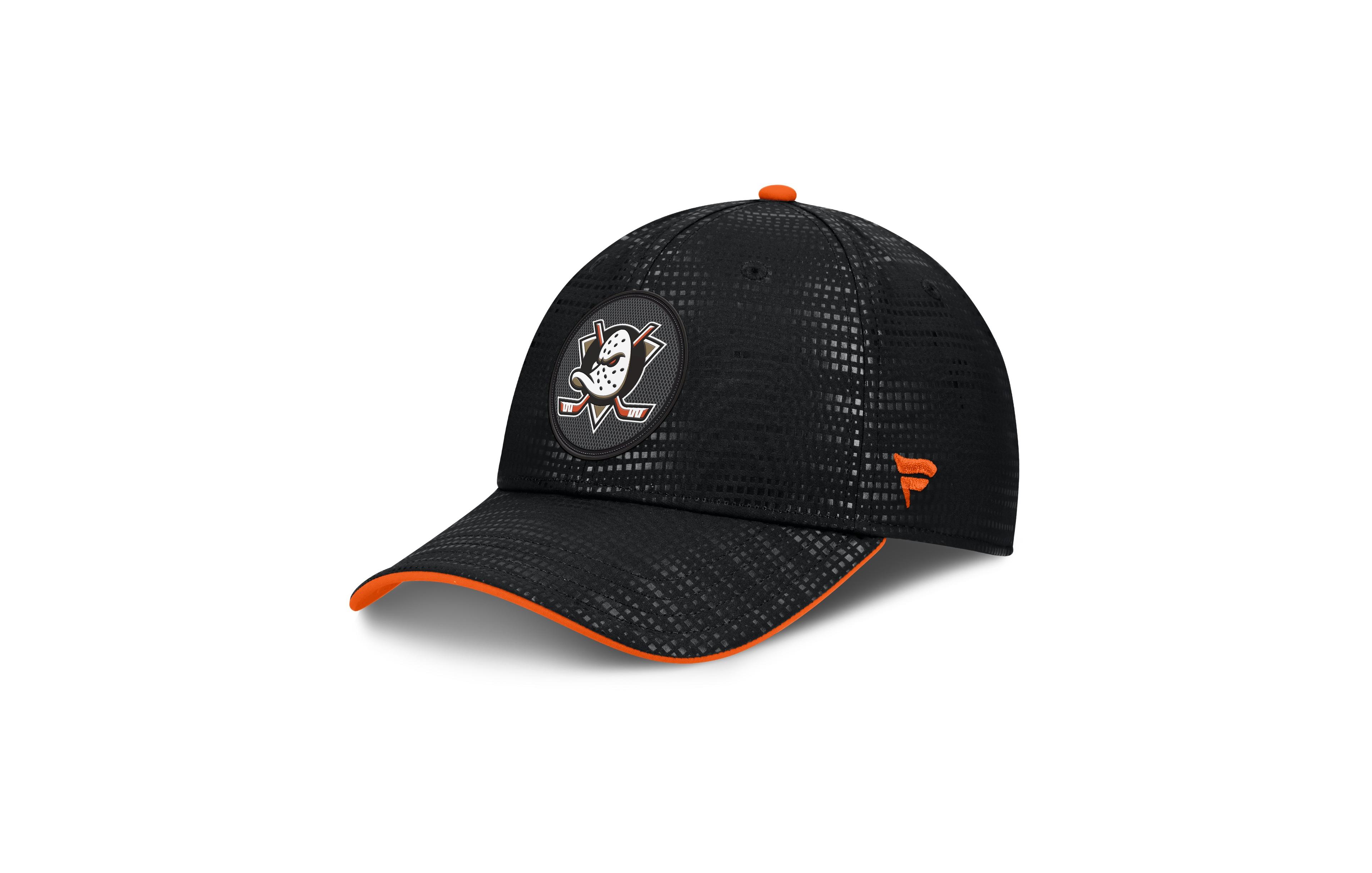 Fanatics Men's Black Anaheim Ducks Authentic Pro Rink Debossed Stretch Fit Hat