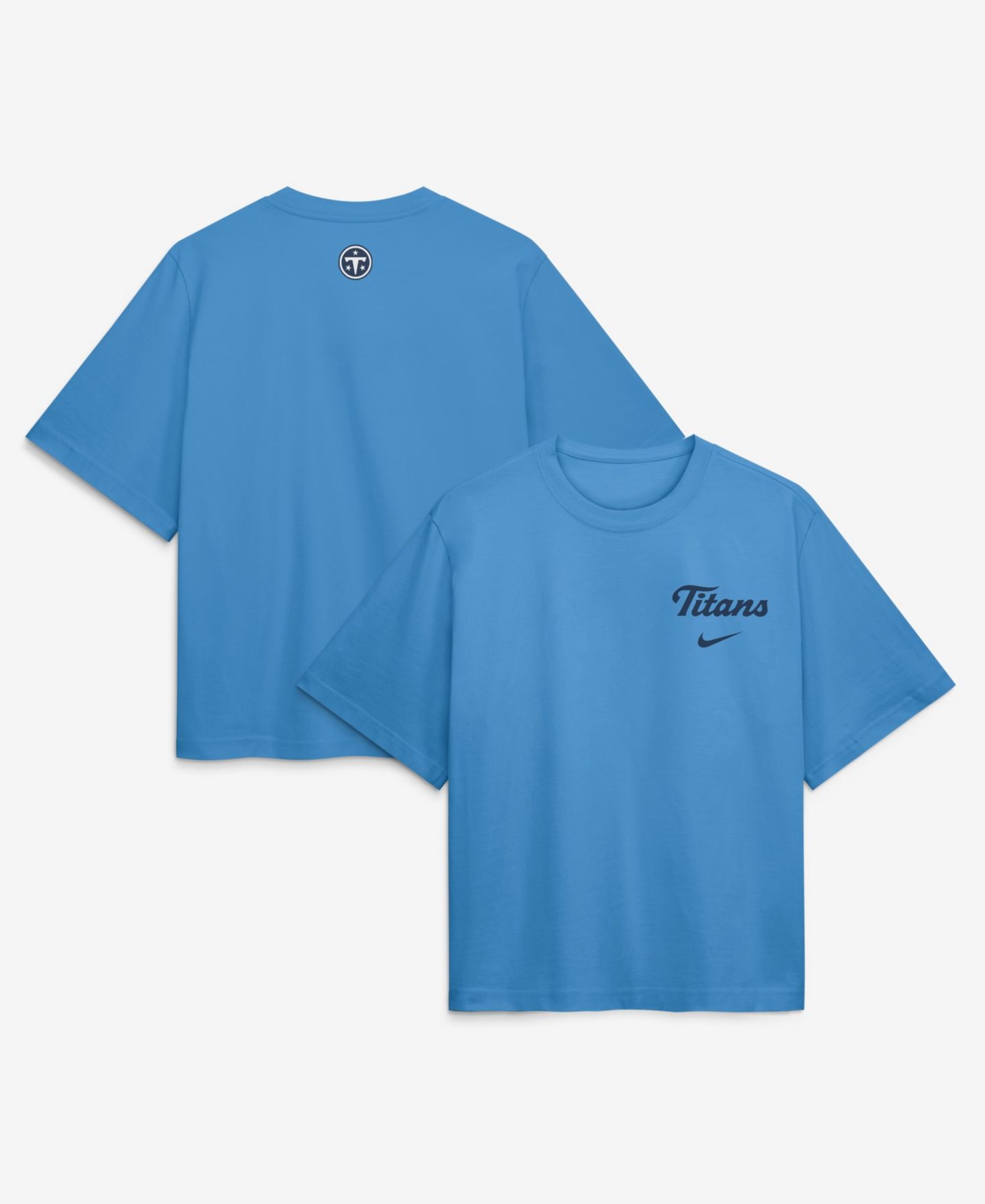 Женская футболка Nike Light Blue Tennessee Titans 2026 Rivalries Collection Boxy — фото 1