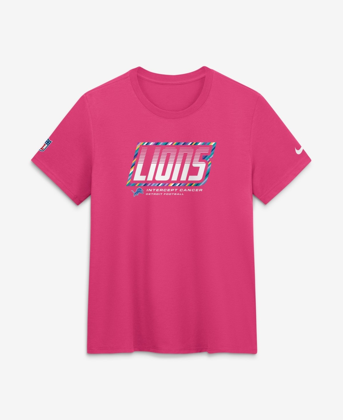 Nike Women's Pink Detroit Lions 2026 Nfl Crucial Catch Dri-fit T-Shirt