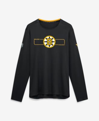 Men's Black Boston Bruins Authentic Pro Rink Tech Long Sleeve T-Shirt