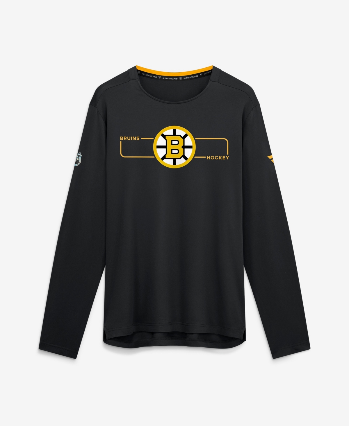 Fanatics Men's Black Boston Bruins Authentic Pro Rink Tech Long Sleeve T-Shirt - Black
