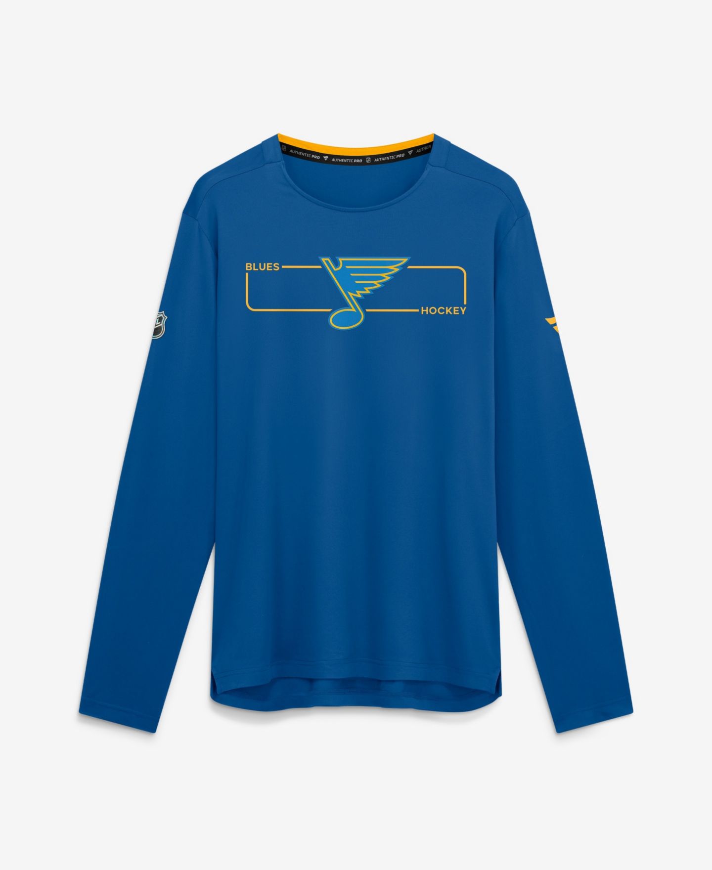 Мужская футболка Fanatics Blue St. Louis Blues Authentic Pro Rink Tech Long Sleeve — фото 1