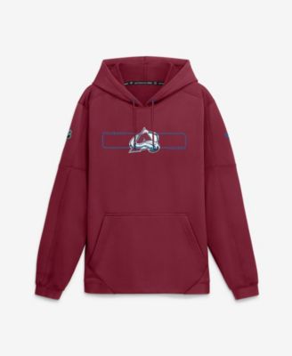Men's Burgundy Colorado Avalanche Authentic Pro Rink Fleece Pullover Hoodie