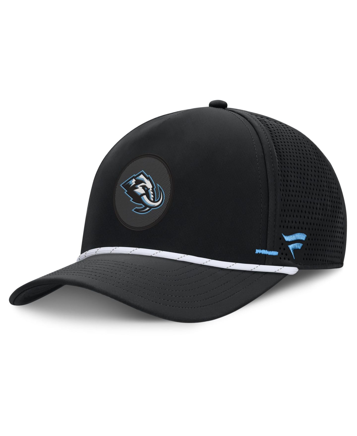 Мужская кепка Fanatics Black Utah Mammoth Authentic Pro Rink Vented A-Frame Adjustable Hat — фото 1