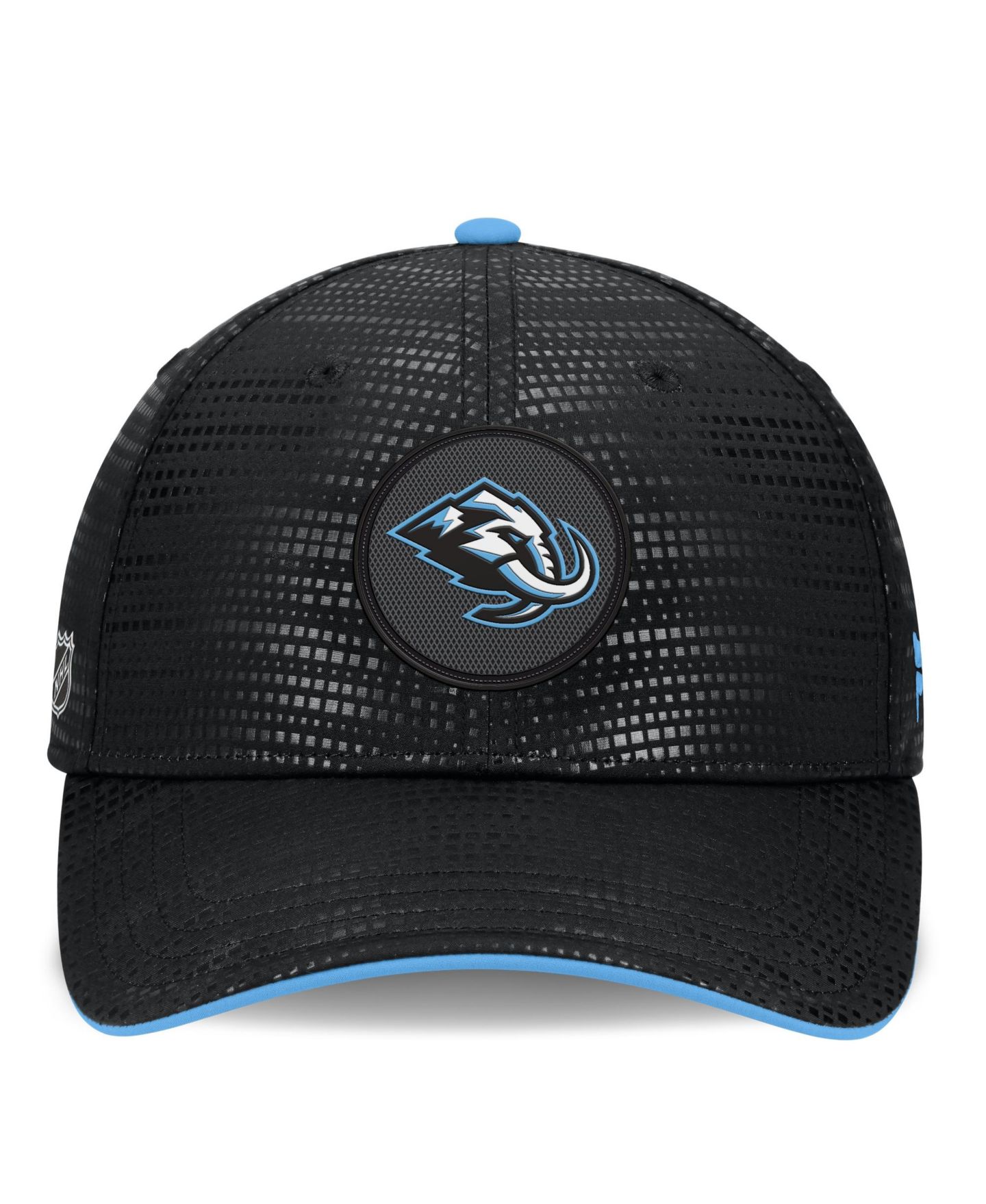 Мужской головной убор Fanatics Black Utah Mammoth Authentic Pro Rink Debossed Stretch Fit Hat — фото 2