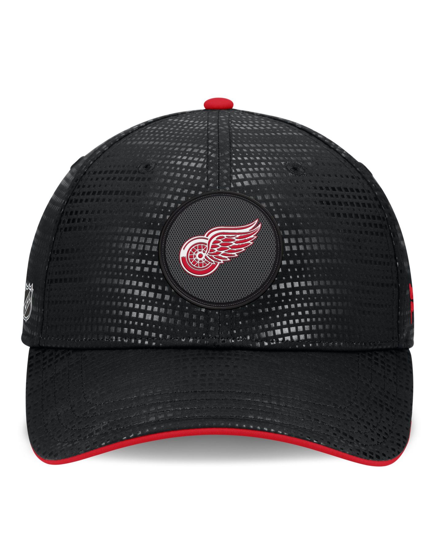 Мужской головной убор Fanatics Black Detroit Red Wings Authentic Pro Rink Stretch Fit Hat — фото 2
