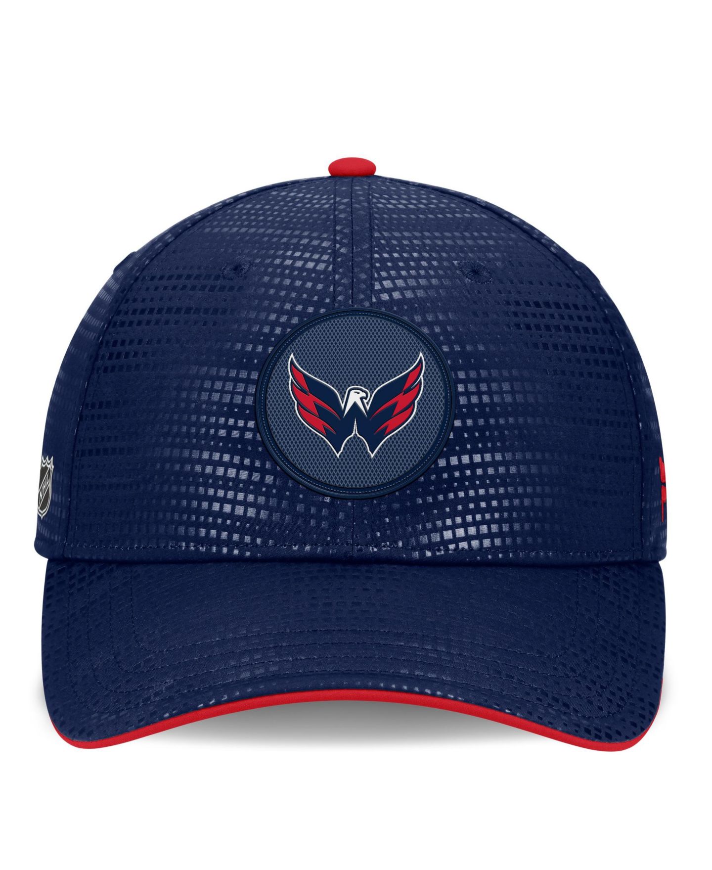 Мужской головной убор Fanatics Navy Washington Capitals Authentic Pro Rink Debossed Stretch Fit Hat — фото 2