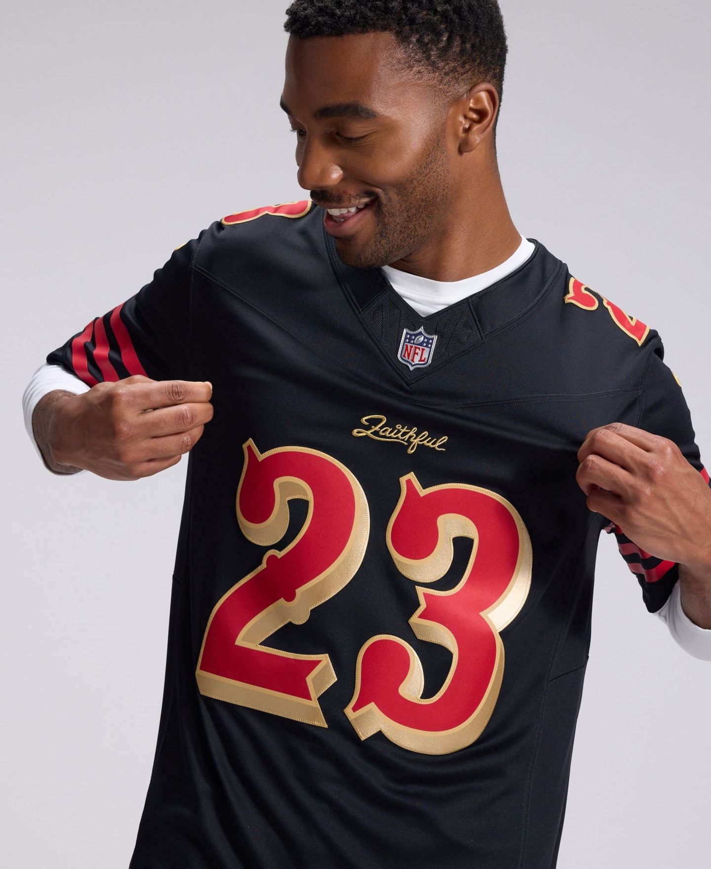 Мужской топ Nike Christian McCaffrey Black San Francisco 49ers Rivalries Collection Stitched Limited Jersey — фото 9