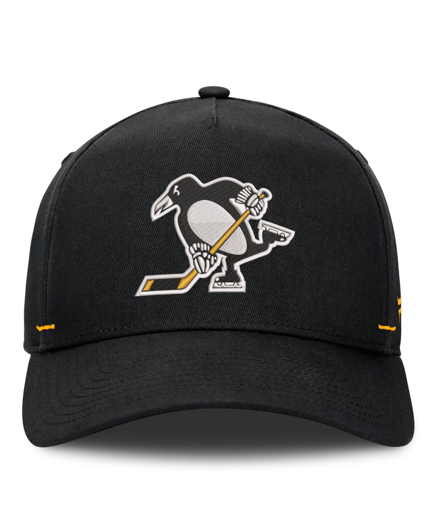 Мужская кепка Fanatics Black Pittsburgh Penguins Alternate Authentic Pro Rink A-Frame Adjustable Hat — фото 2
