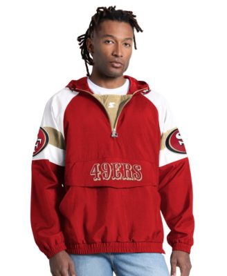 Men's Scarlet San Francisco 49ers Street Cut Half-Zip Jacket