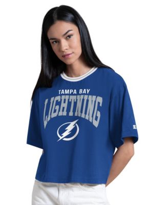 Women's Royal Tampa Bay Lightning Ace Cropped T-Shirt