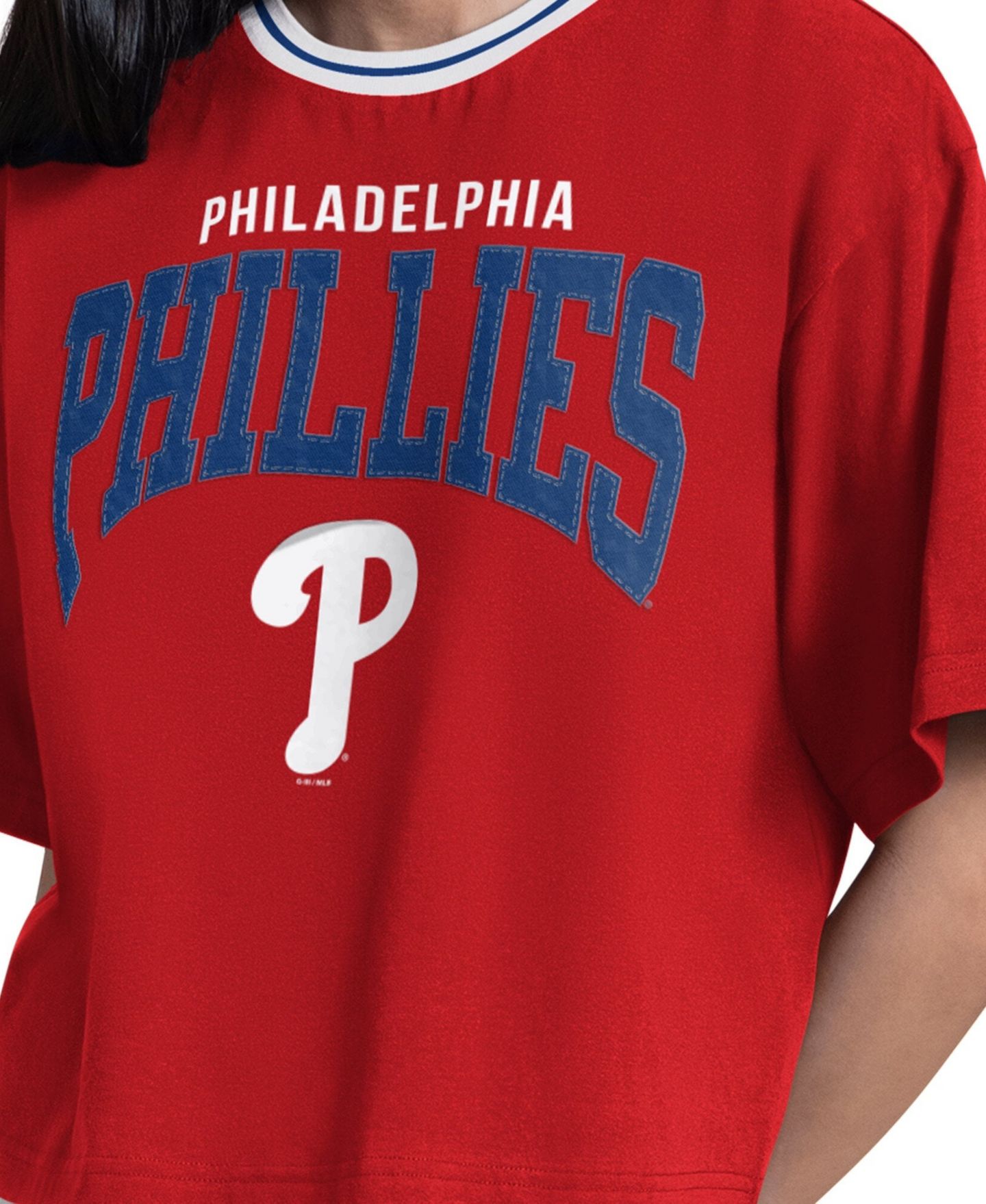 Женская футболка Starter Red Philadelphia Phillies Ace Cropped — фото 3