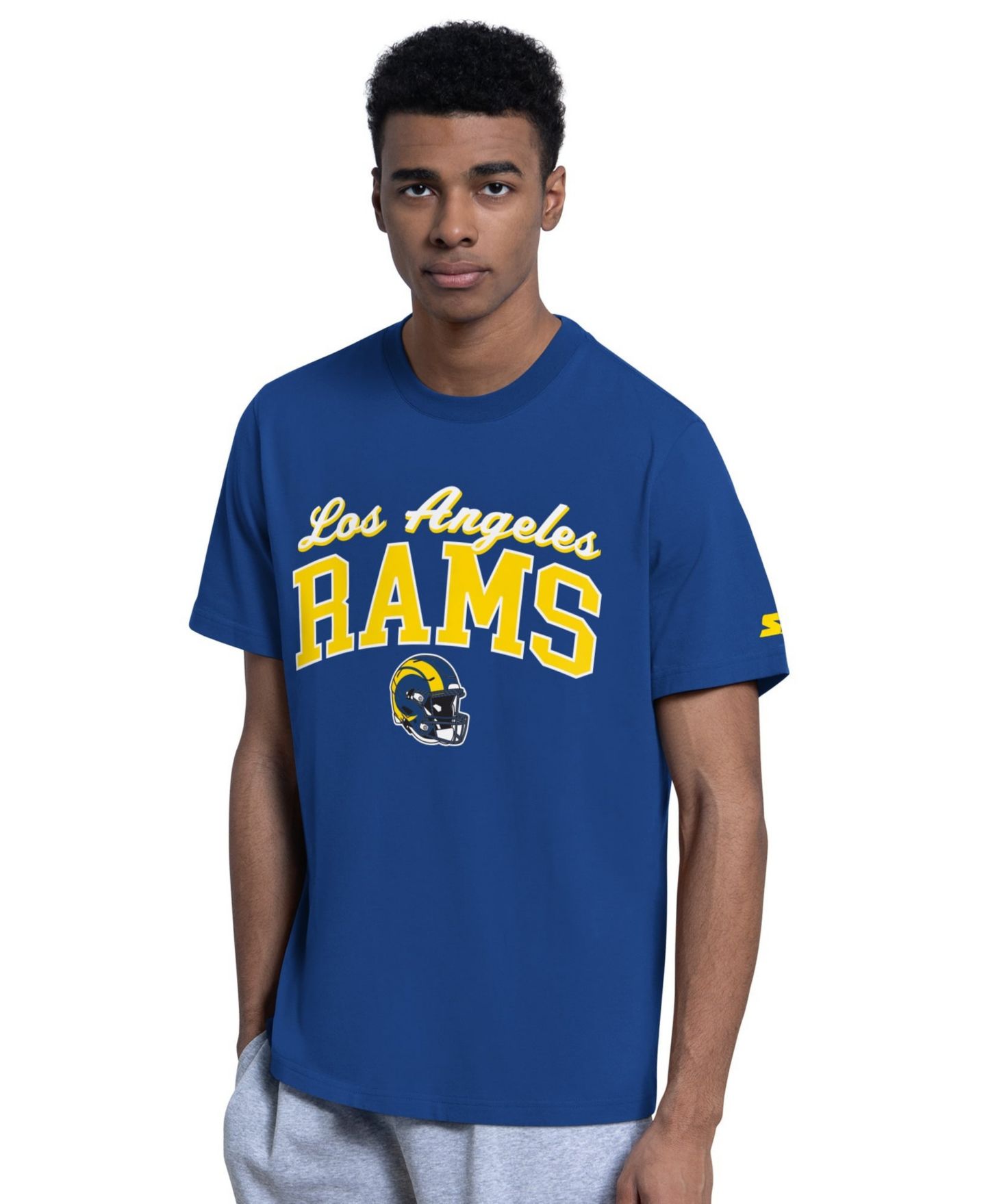 Мужские худи Starter Royal Los Angeles Rams Logo T-Shirt Set — фото 2