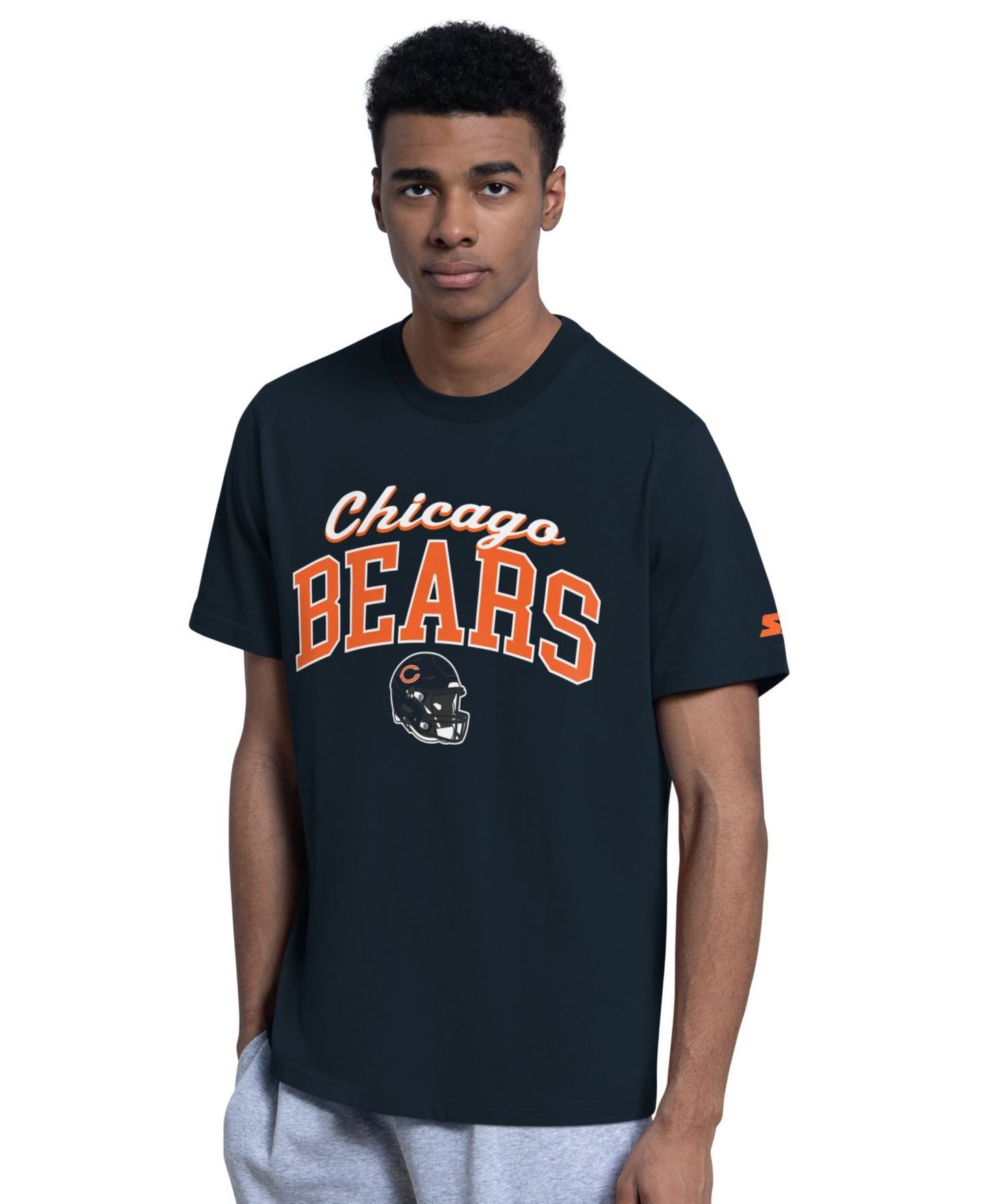 Мужские худи Starter Navy Chicago Bears Logo T-Shirt Set — фото 2