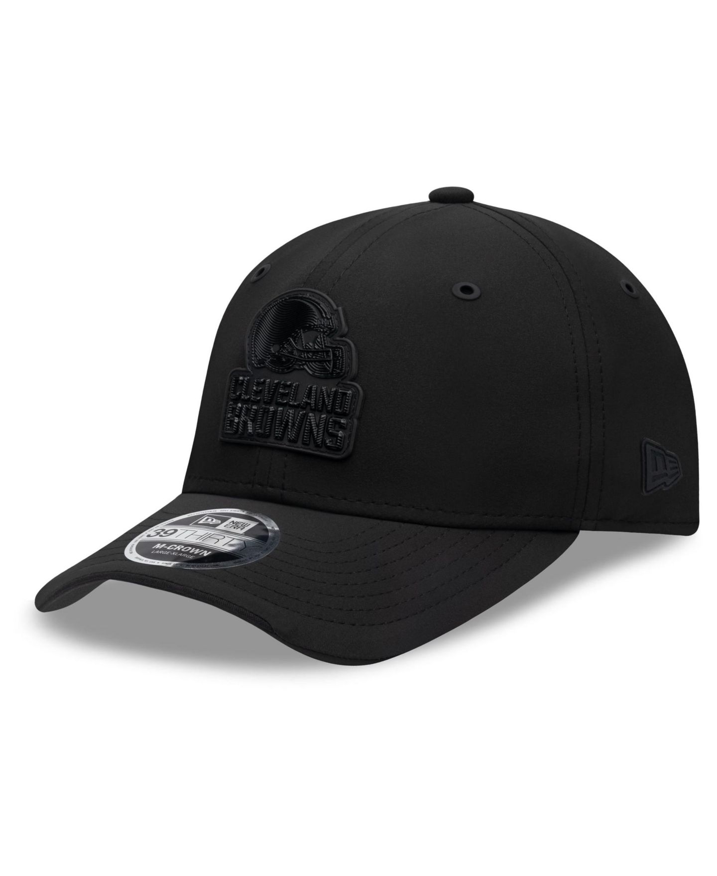 Мужской головной убор New Era Black Cleveland Browns 2026 Sideline 39THIRTY M-Crown Stretch Hat — фото 1