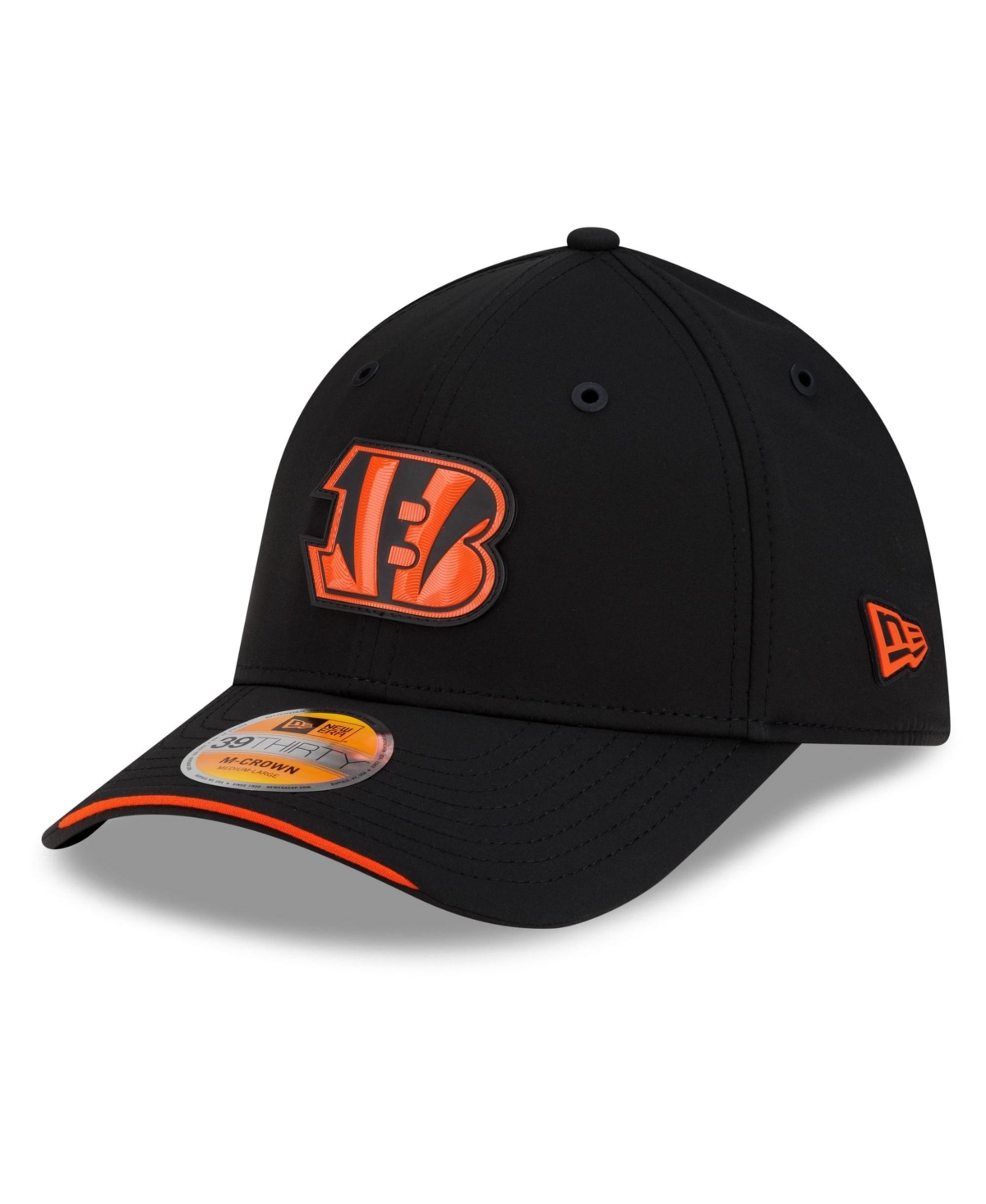 New Era Men's Black Cincinnati Bengals 2026 Sideline 39THIRTY M-Crown Flex Hat