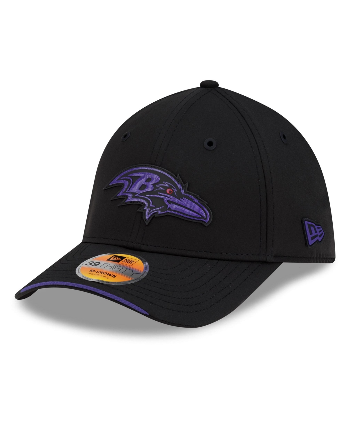 New Era Men's Black Baltimore Ravens 2026 Sideline 39THIRTY M-Crown Flex Hat